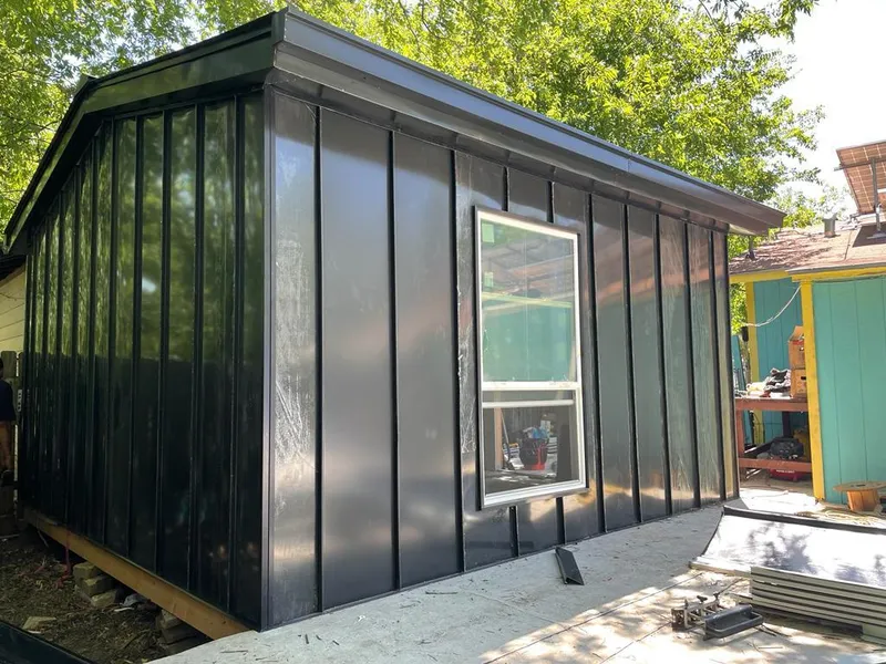 Black standing seam metal wall panels for Roof Inspection in Cupertino